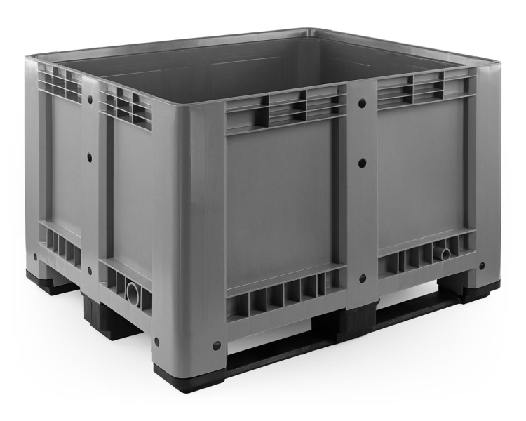 Palettenbox 1200x1000x780 mm | geschlossen mit 3 Kufen