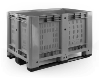 Palettenbox 1200x800x780 mm | durchbrochen mit 3 Kufen