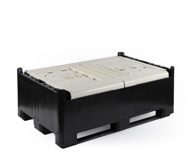 Klappbare Palettenbox 1200x800x978 mm | mit Entnahmeklappe