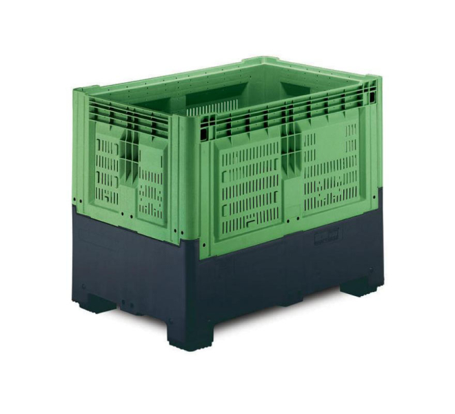 Klappbare Palettenbox 1200 x 800 x 973 mm | durchbrochen mit 4 Füßen