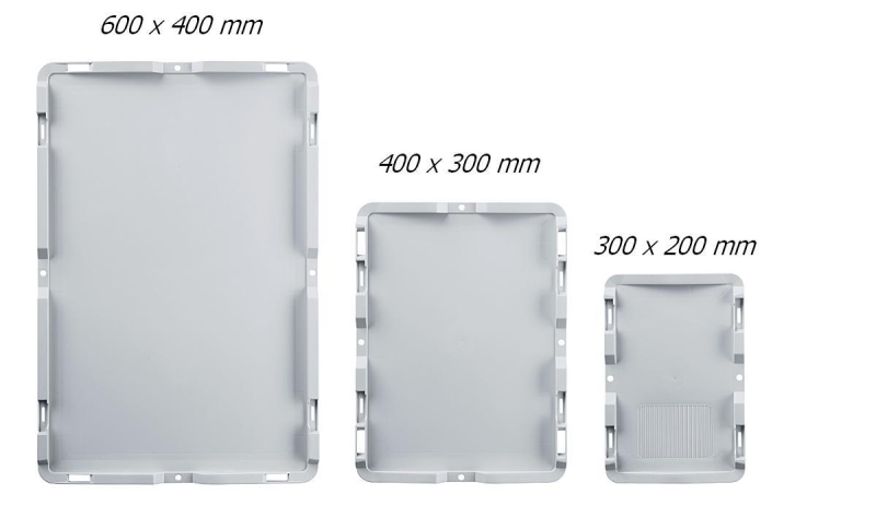Starker Auflagedeckel grau | 400x300 mm