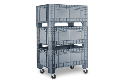 NOAHBOX L | 1200x800x695 mm | 100 mm Ø Lenkrollen | grau