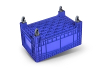 NOAHBOX L | 1200x800x730 mm | 125 mm Ø Lenkrollen (2 mit Bremse) | blau