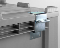 Abschließbarer Scharnierdeckel grau | für Palettenbox 1200x800 mm