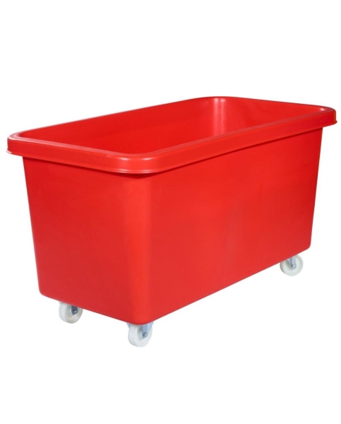 Kunststoff Rollwagen XL 450 Liter rot | Großbehälter