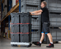 Palette PALLY, 800x600x196 mm, Räder Nylon