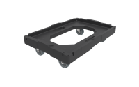 Transportroller DOLLY 64, mit Verbindungshaken, Auflast statisch 210 kg, schwarz