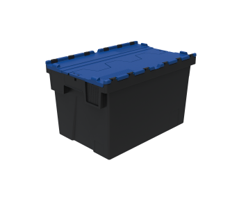 Deckelbehälter nestbar  | 600x400x367 mm blau