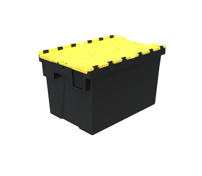 Deckelbehälter nestbar  | 600x400x367 mm gelb