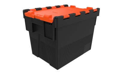 Deckelbehälter nestbar  | 400x300x306 mm orange