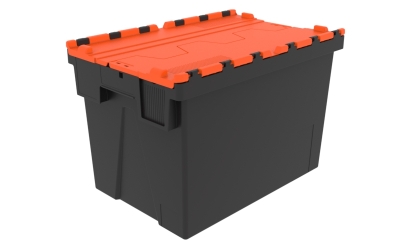 Deckelbehälter nestbar  | 600x400x400 mm orange