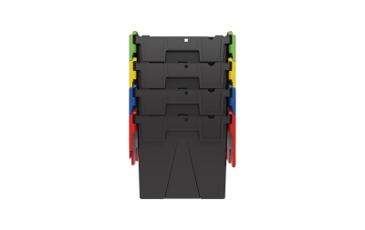 Deckelbehälter nestbar  | 600x400x400 mm orange