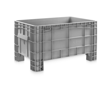 Großbehälter Ida L 1040x640x550 mm ohne Fußkappe grau