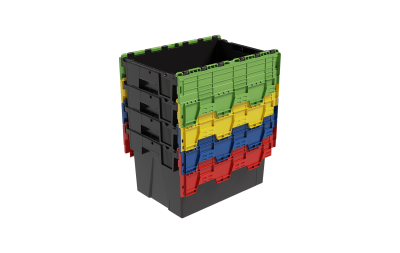 Mehrweg-Stapelbehälter, 400x300x264 mm schwarz