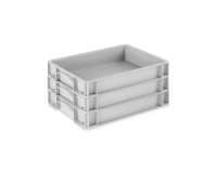 Eurobehälter 400x300x70mm Basicline geschlossen rot