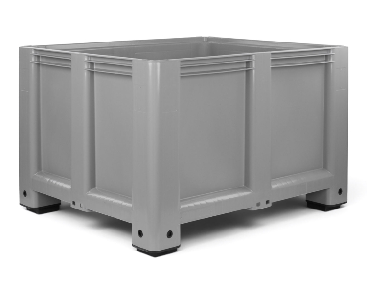 Palettenbox Optiload 1200x1000x760 mm geschlossen mit 4 Füßen