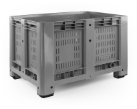 Palettenbox 1200x800x760 mm | durchbrochen mit 4 Füßen