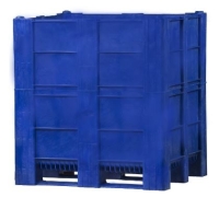 Palettenbox 1200x1000x1250 mm | geschlossen mit 3 Kufen